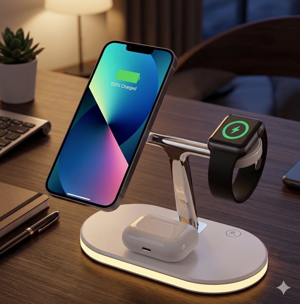 3-in-1 Magnetic Wireless Charging Station